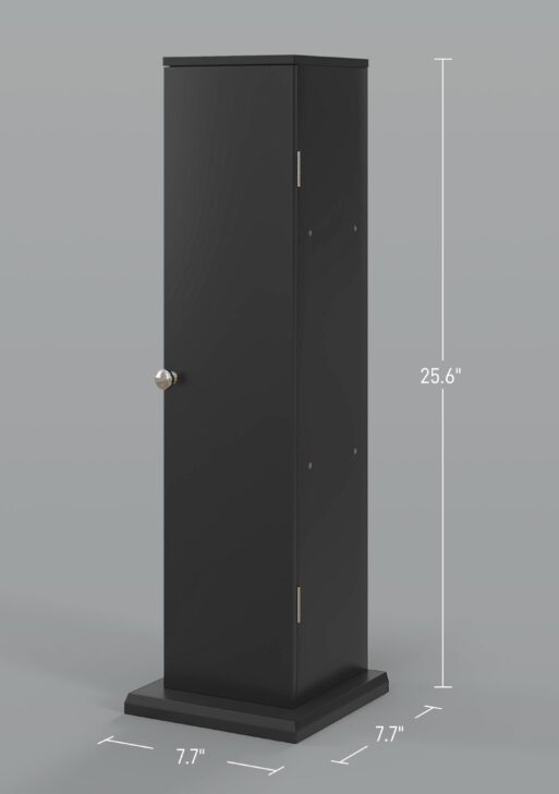 Small Toilet Paper Cabinet, Bathroom Corner Cabinet with Doors and Shelves for Paper Shampoo, Black