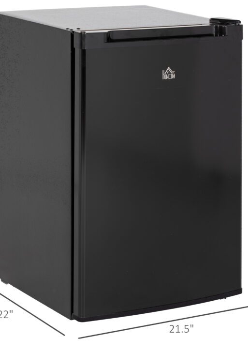 Upright Freezer, 3 Cu Ft Small Freezer with Reversible Single Door, Adjustable Thermostat for Home, Apartment, Black
