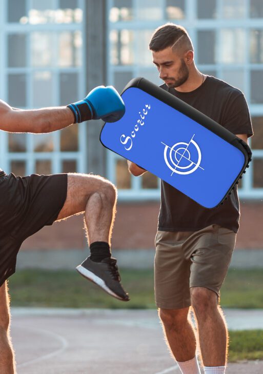 16.5 in Muay Thai Kick Shield Punching Pad, Kick Shield for Martial Arts, Karate, Kickboxing, MMA x 1 Unit, Blue