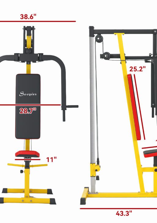 Chest Fly and Chest Press Machine for Back, Pectoral, Rear Deltoid and Shoulder Training, Yellow