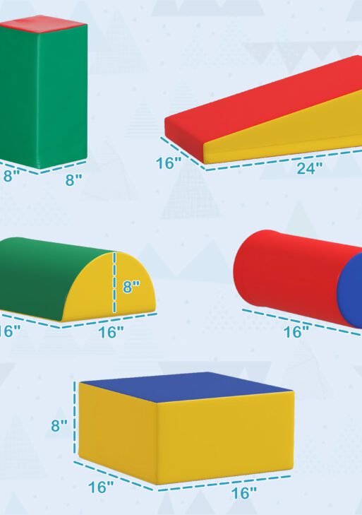 5 Piece Climb and Crawl Activity Play Set, Assorted