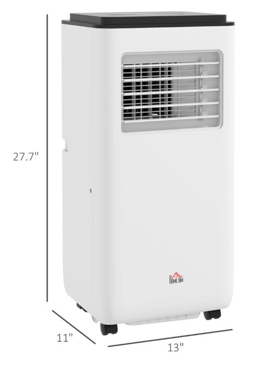 8,000 BTU Moible Air Conditioner 345 Sq. Ft., Dehumidifier Fan Auto Sleep with 24H Timer On/Off, Window Kit, White