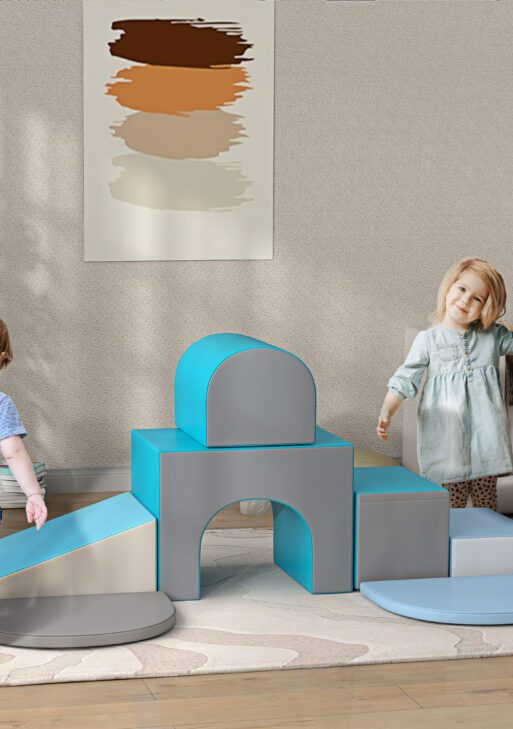 7-Piece Rearrangeable Toddler Climber for Creativity and Shape Discovery, Contemporary